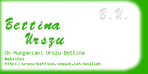 bettina urszu business card